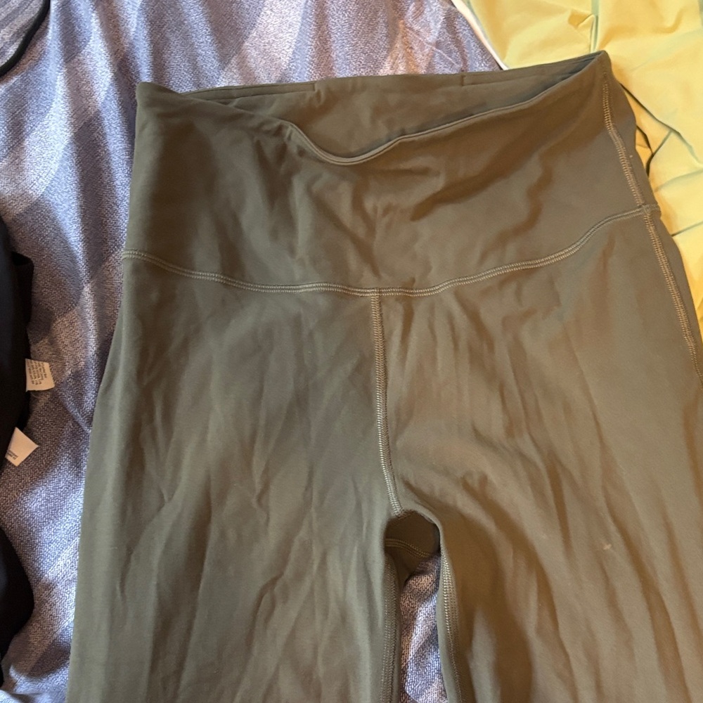 Olive Green High-Waisted Leggings